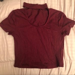 Choker neck crop top